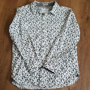 Denim & Flower Monochrome Floral Button-Down Shirt